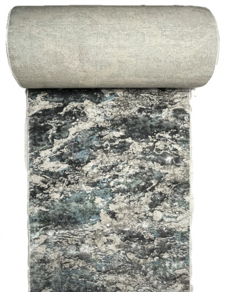 Турецкая прямоугольная дорожка 02463H BLUE / GREY