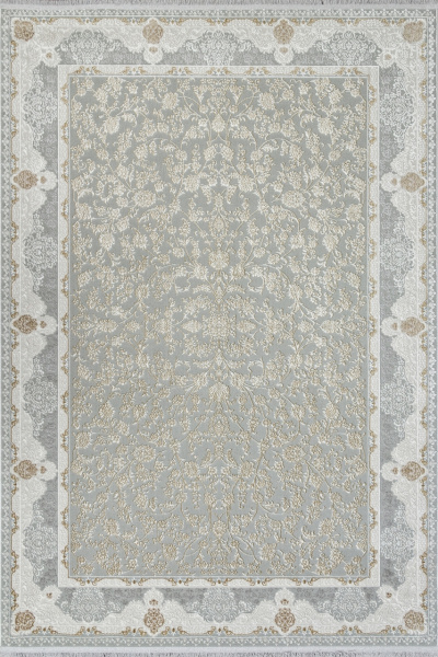 Турецкий прямоугольный ковёр 30219A GREY / CREAM