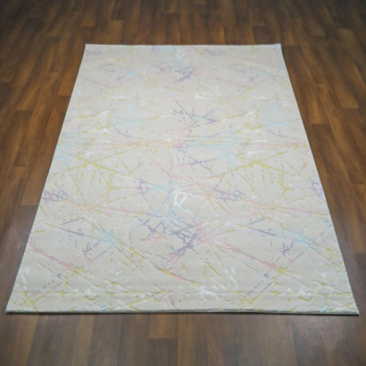 Турецкий прямоугольный ковёр  12858 WHITE