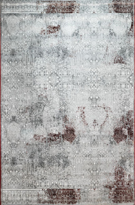 Турецкий прямоугольный ковёр S106B KOYU GREY COKEN / RED