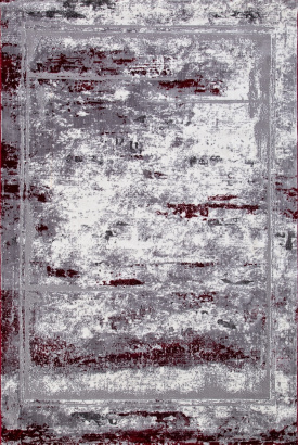 Турецкий прямоугольный ковёр S107B KOYU GREY COKEN / RED