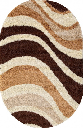 Российский овальный ковёр s607 BEIGE-BROWN