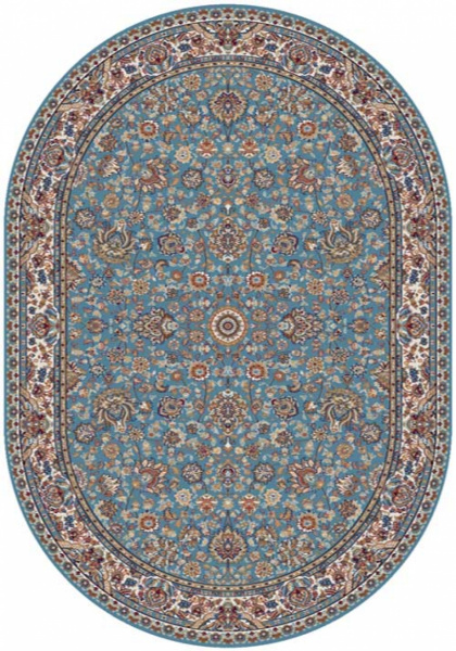 Российский овальный ковёр d203 BLUE