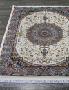 Российский прямоугольный ковёр d205 CREAM-BLUE