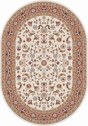 Российский овальный ковёр d210 CREAM-TERRA 2