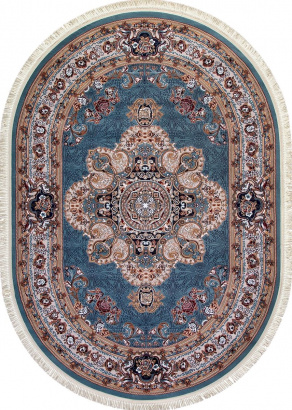 Российский овальный ковёр D727 BLUE