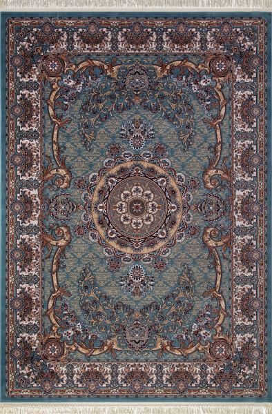 Российский прямоугольный ковёр D728 BLUE