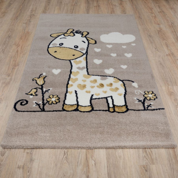 Турецкий прямоугольный ковёр  J183A P.BEIGE/YELLOW