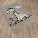 Турецкий прямоугольный ковёр  J183A P.BEIGE/YELLOW