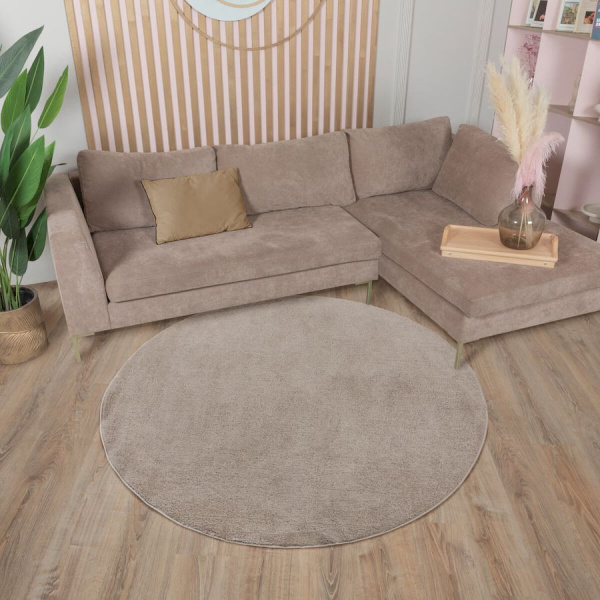 Турецкий круглый ковёр  PC00A BEIGE/BEIGE 