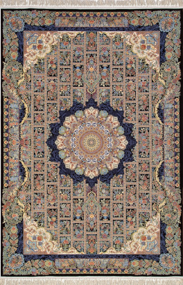 Иранский прямоугольный ковёр Popak BROWN