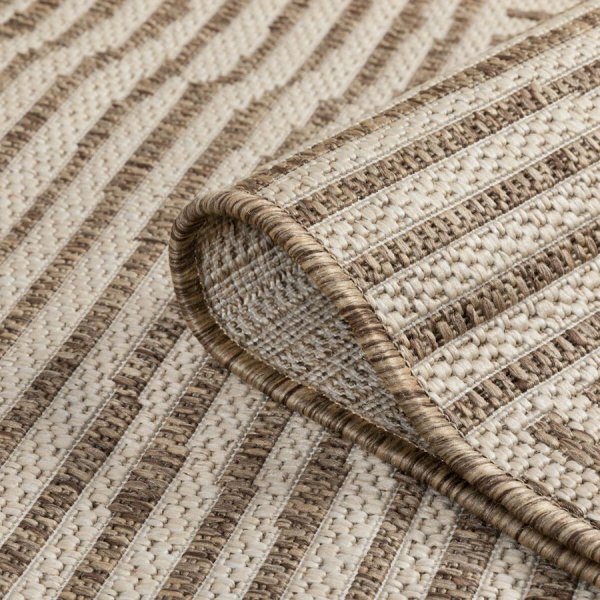 Турецкий прямоугольный ковёр  F8651 BROWN/BEIGE