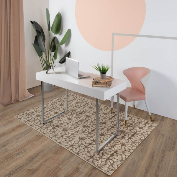 Турецкий прямоугольный ковёр  F8681 BROWN/BEIGE