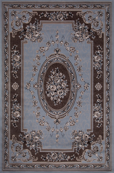 Российский прямоугольный ковёр 5444 BLUE-BROWN 2