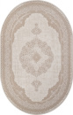Турецкий овальный ковёр M029A WHITE / LIGHT BEIGE