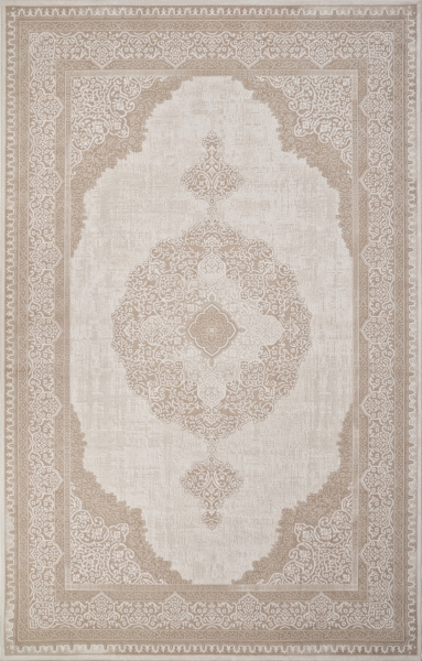 Турецкий прямоугольный ковёр M029A WHITE / LIGHT BEIGE