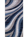 Российский прямоугольный ковёр d234 GRAY-BLUE