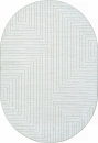 Турецкий овальный ковёр E256AC WHITE / BEIGE