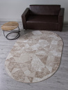Турецкий овальный ковёр H921AC BEIGE / WHITE