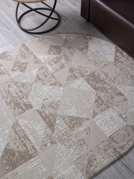 Турецкий овальный ковёр H921AC BEIGE / WHITE