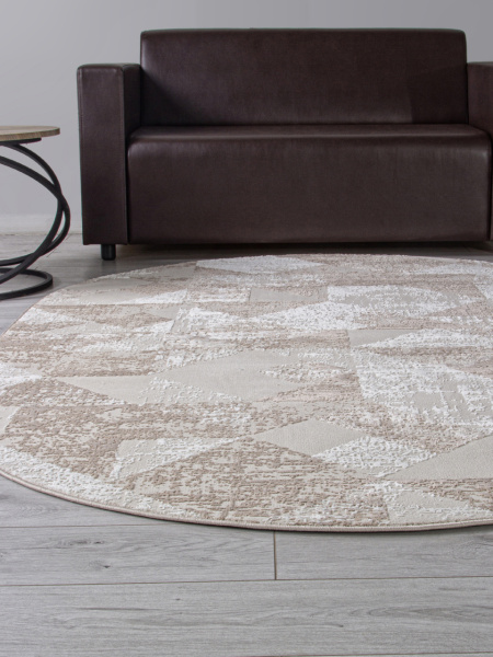 Турецкий овальный ковёр H921AC BEIGE / WHITE