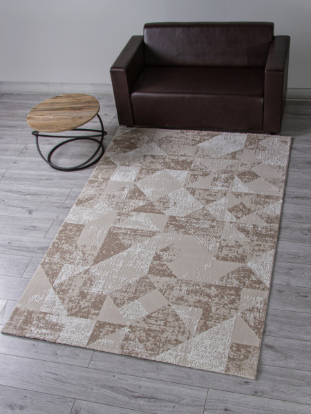 Турецкий прямоугольный ковёр H921AC BEIGE / WHITE