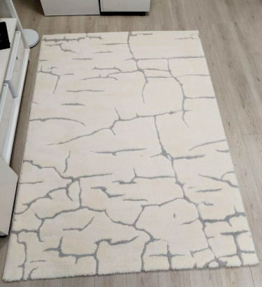 Турецкий прямоугольный ковёр 1347A CREAM - GREY