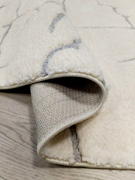 Турецкий прямоугольный ковёр 1347A CREAM - GREY