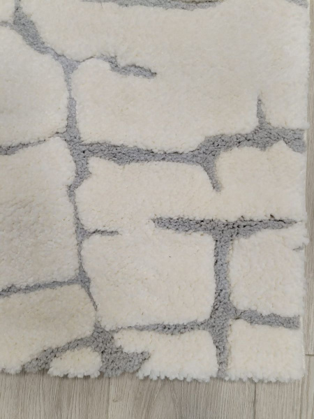 Турецкий прямоугольный ковёр 1347A CREAM - GREY