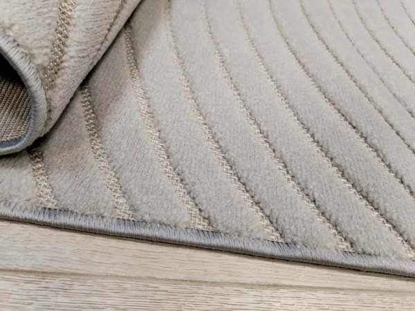 Турецкий прямоугольный ковёр 10937B GREY / GREY