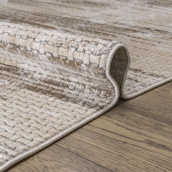 Турецкий прямоугольный ковёр 10653B-BEIGE/BEIGE