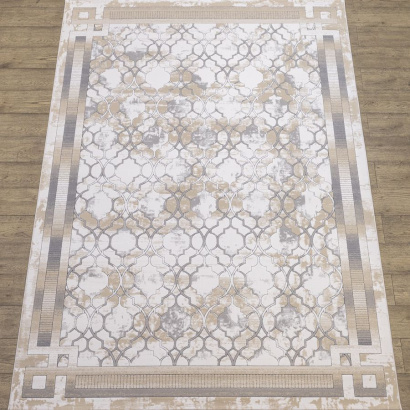 Турецкий прямоугольный ковёр 10687A-BEIGE/BEIGE