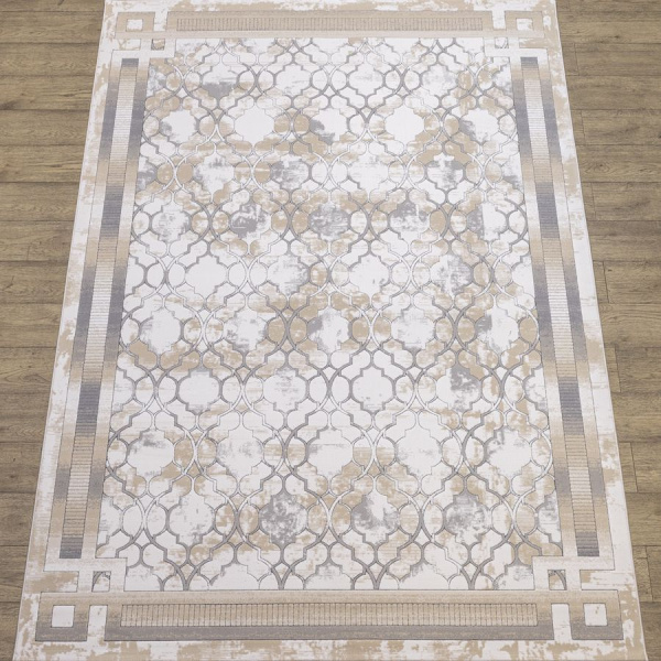 Турецкий прямоугольный ковёр 10687A-BEIGE/BEIGE