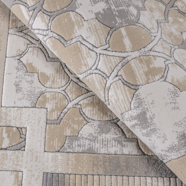 Турецкий прямоугольный ковёр 10687A-BEIGE/BEIGE