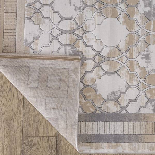 Турецкий прямоугольный ковёр 10687A-BEIGE/BEIGE
