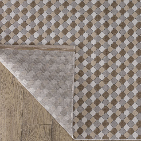Турецкий прямоугольный ковёр 11018A-BEIGE/BEIGE