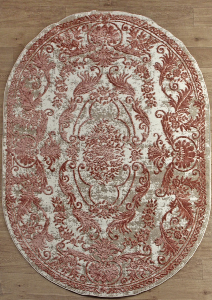 Турецкий овальный ковёр Q8738 055 PINK