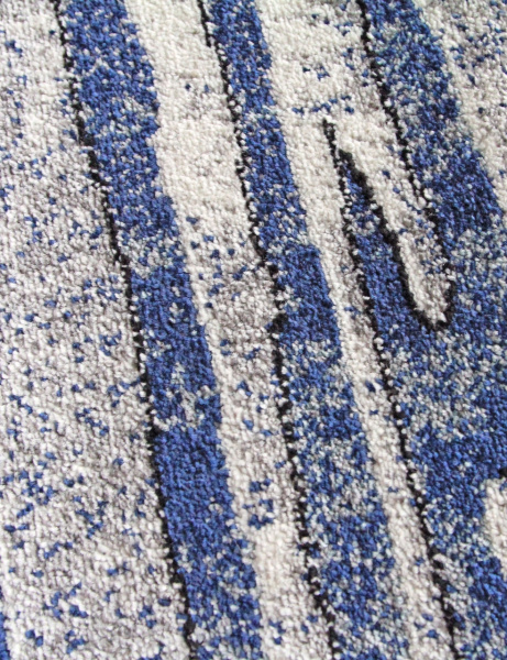 Российский прямоугольный ковёр D451 GRAY-BLUE