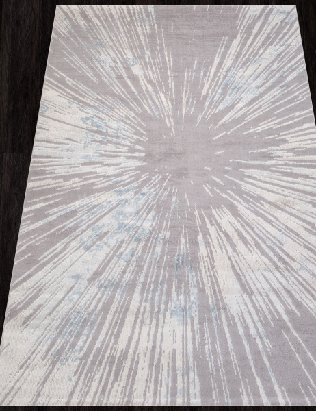 Турецкий прямоугольный ковёр 06371A VIZON GREY HB / BLUE