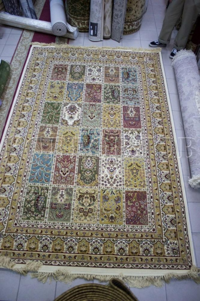 Турецкий прямоугольный ковёр 3315А, Yellow/cream