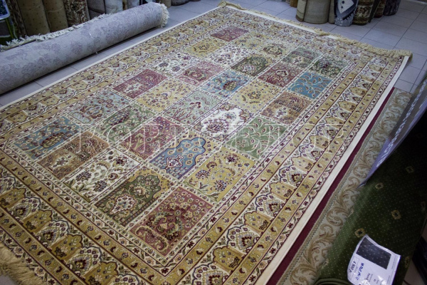 Турецкий прямоугольный ковёр 3315А, Yellow/cream