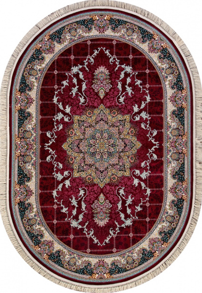 Иранский овальный ковёр 7586 RED