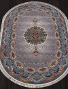 Иранский овальный ковёр 7592 GRAY