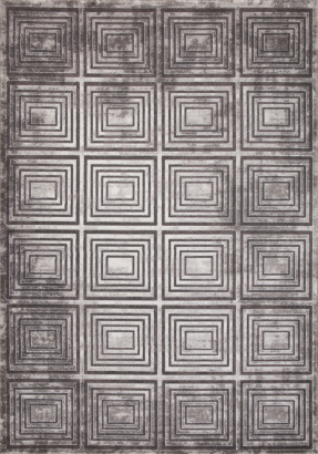 Турецкий прямоугольный ковёр 00501A L.GREY / CREAM