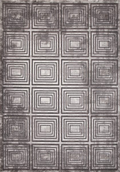 Турецкий прямоугольный ковёр 00501A L.GREY / CREAM