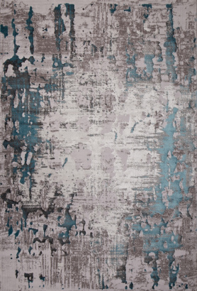 Турецкий прямоугольный ковёр 0101TA GREY / L.BLUE