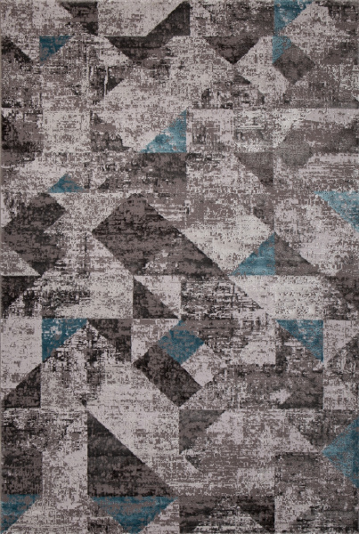 Турецкий прямоугольный ковёр 01459A C.POLY GREY / L.BLUE