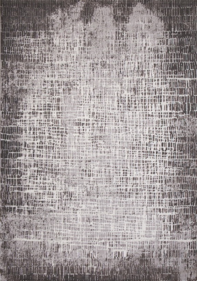 Турецкий прямоугольный ковёр 01606C C.POLY L.GREY / WHITE
