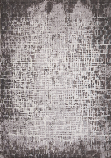 Турецкий прямоугольный ковёр 01606C C.POLY L.GREY / WHITE