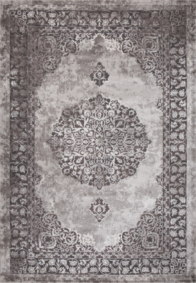 Турецкий прямоугольный ковёр 08126H P.GREY / C.POLY GREY
